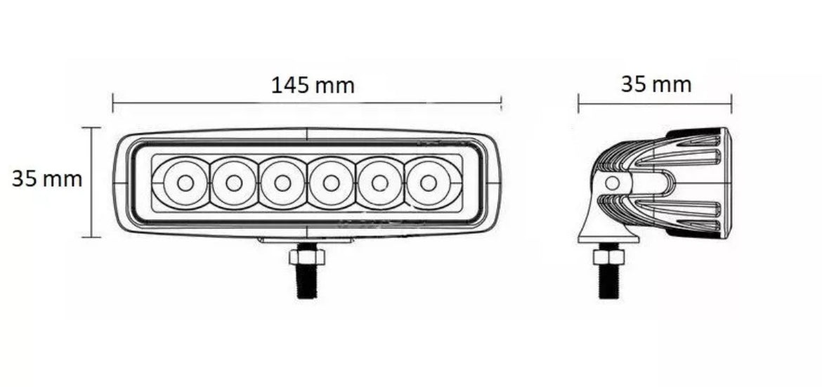5.7inch rectangle worklight