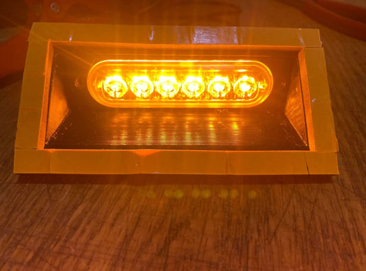 Angled led amber window pod light
